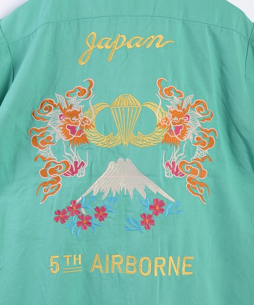セール】HOUSTON ヒューストン スーベニアシャツ 半袖 龍×富士山