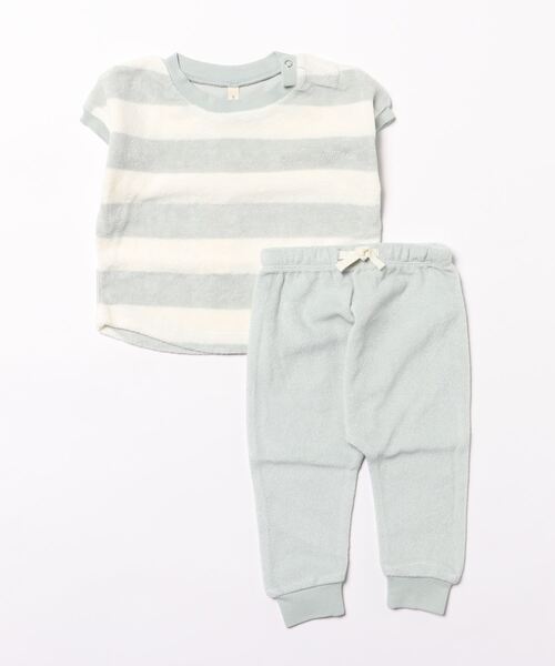 【セール】★Quincy Mae★TERRY TEE + PANT SET | SKY-STRIPE（その他ベビー用品）｜Quincy Mae（クインシーメイ）