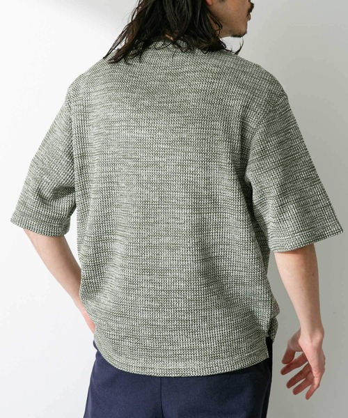 URBAN RESEARCH Sonny Label(アーバンリサーチサニーレーベル)の「ワッフルヘンリーショートスリーブTシャツ(Tシャツ/カットソー・メンズ・オフホワイト/カーキ/ネイビー・MEDIUM/LARGE)」の21枚目の写真