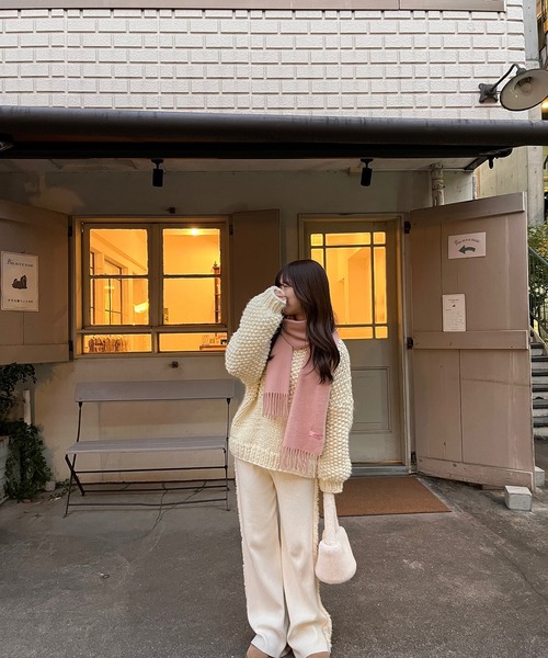 RiLi（リリ）の「100％woolカラーマフラー【RL】（マフラー・レディース・グレー/ピンク・FREE）」の8枚目の写真