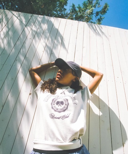 My sugar Babe（マイシュガーベイブ）の「MSB college logo half sweat (mens)（Tシャツ/カットソー・メンズ・杢グレー/ボルドー/グリーン/イエロー/ネイビー/ライトブルー・フリー）」の8枚目の写真