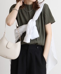 atONE リップルストライプ半袖Tシャツ