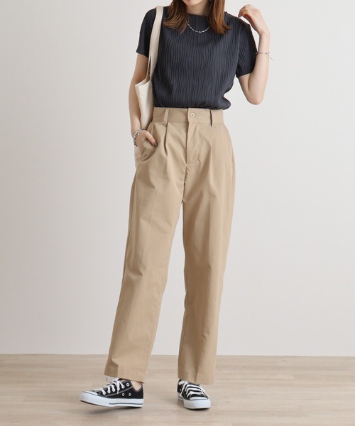 atONE(アットワン)の「atONE リップルストライプ半袖Tシャツ(Tシャツ/カットソー・レディース・グレー系その他/ブラック/チャコール/ブルー/カーキ・M/L)」の21枚目の写真