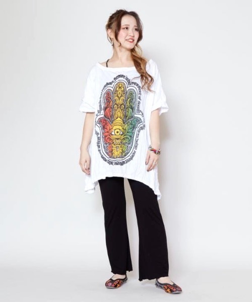 チャイハネ(チャイハネ)の「【チャイハネ】ヨギーライクラパンツS(その他パンツ・レディース・ブラック/パープル/ブラウン/オフホワイト/カーキ・FREE)」の9枚目の写真
