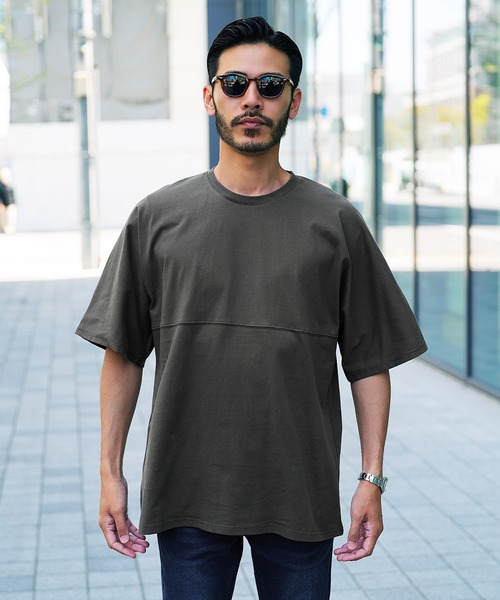 jiggys shop(ジギーズショップ)の「切り替えドルマン 無地 Tシャツ(Tシャツ/カットソー・メンズ・グレー系その他/ブラック/ネイビー/チャコールグレー/ホワイト・MEDIUM/LARGE)」の13枚目の写真
