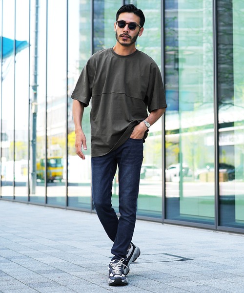 jiggys shop(ジギーズショップ)の「切り替えドルマン 無地 Tシャツ(Tシャツ/カットソー・メンズ・グレー系その他/ブラック/ネイビー/チャコールグレー/ホワイト・MEDIUM/LARGE)」の17枚目の写真