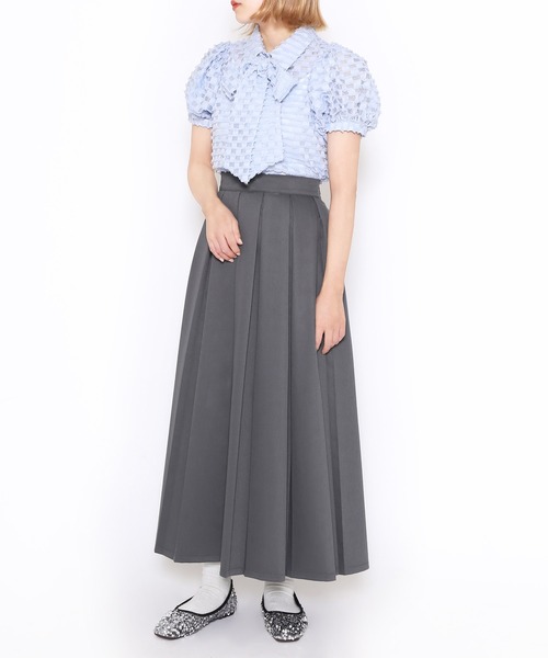 PUNYUS（プニュズ）の「リボン付きシアー半袖ブラウス（シャツ/ブラウス・レディース・ホワイト/ブラック/サックスブルー・1/2/3/4）」の17枚目の写真