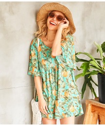 anap mimpi | パイナップル Vネック 切替 チュニック トップス(チュニック)