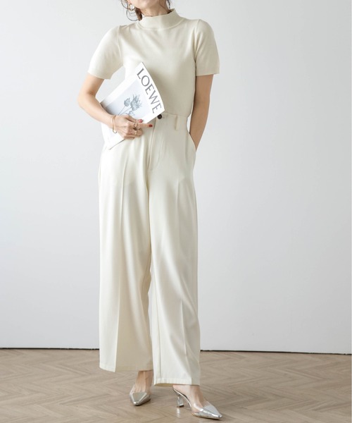 AMELY（エミリー）の「ハイネックサマーニット（ニット/セーター・レディース・ブラック/オフホワイト/レッド・フリー）」の12枚目の写真