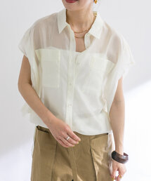 RIVE DROITE | 予約【華やかシアーアイテム】バルーンシアーショートシャツ/6月下旬お届け予定(シャツ/ブラウス)