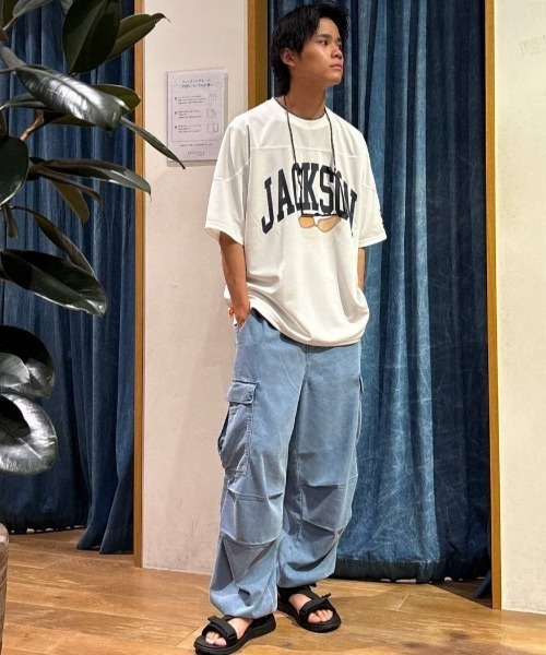 BAYFLOW(ベイフロー)の「クールタッチカーゴデニムパンツ(デニムパンツ・メンズ・ブラック/ライトブルー・MEDIUM/LARGE)」の21枚目の写真