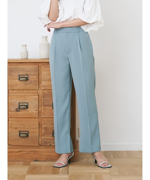 Stylevoice for xxx(スタイルヴォイスフォー)の「裾スリットスリムスラックス(スラックス・レディース・ベージュ/ブルー/ブラック・SMALL/MEDIUM)」の4枚目の写真