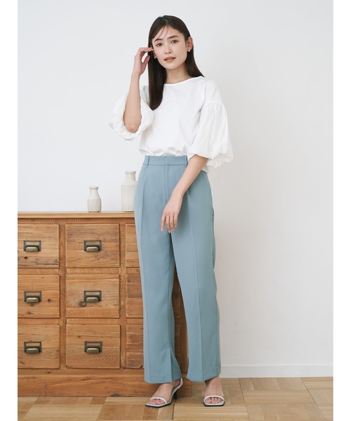 Stylevoice for xxx(スタイルヴォイスフォー)の「裾スリットスリムスラックス(スラックス・レディース・ベージュ/ブルー/ブラック・SMALL/MEDIUM)」の6枚目の写真