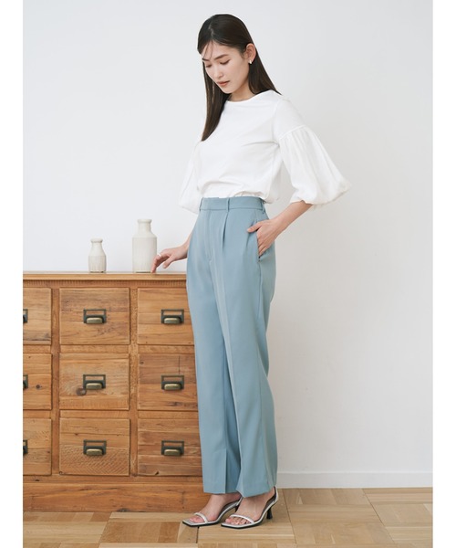 Stylevoice for xxx(スタイルヴォイスフォー)の「裾スリットスリムスラックス(スラックス・レディース・ベージュ/ブルー/ブラック・SMALL/MEDIUM)」の7枚目の写真