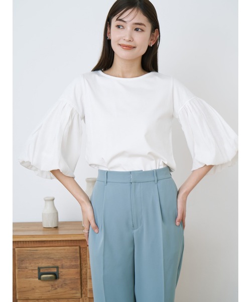 Stylevoice for xxx(スタイルヴォイスフォー)の「裾スリットスリムスラックス(スラックス・レディース・ベージュ/ブルー/ブラック・SMALL/MEDIUM)」の9枚目の写真