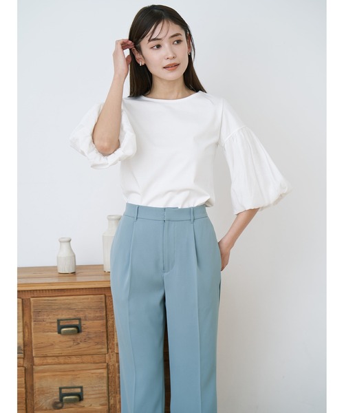 Stylevoice for xxx(スタイルヴォイスフォー)の「裾スリットスリムスラックス(スラックス・レディース・ベージュ/ブルー/ブラック・SMALL/MEDIUM)」の10枚目の写真