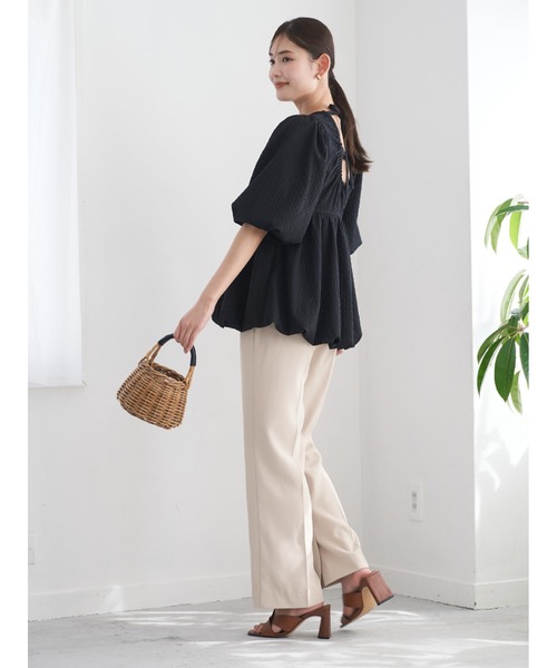 Stylevoice for xxx(スタイルヴォイスフォー)の「裾スリットスリムスラックス(スラックス・レディース・ベージュ/ブルー/ブラック・SMALL/MEDIUM)」の13枚目の写真