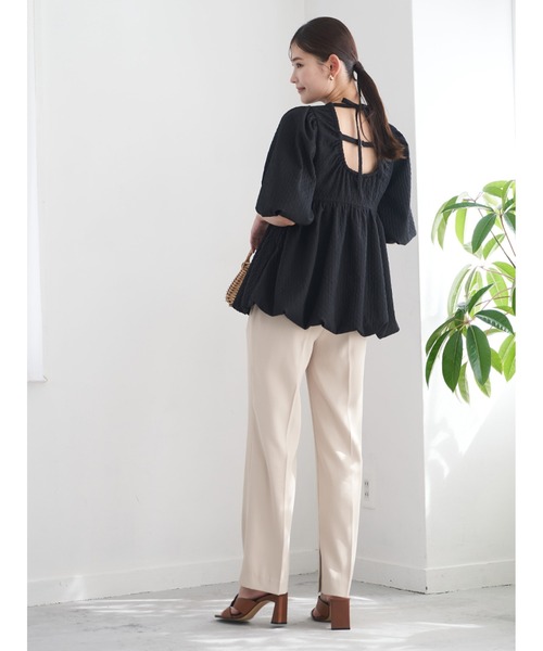 Stylevoice for xxx(スタイルヴォイスフォー)の「裾スリットスリムスラックス(スラックス・レディース・ベージュ/ブルー/ブラック・SMALL/MEDIUM)」の14枚目の写真