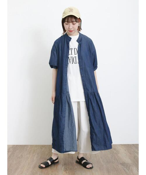 Samansa Mos2（サマンサ モスモス）の「【UVカット】ロゴアソートプリントTシャツ（Tシャツ/カットソー・レディース・パープル/オフホワイト/チャコールグレー/グリーン・F）」の21枚目の写真