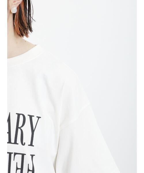 Samansa Mos2（サマンサ モスモス）の「【UVカット】ロゴアソートプリントTシャツ（Tシャツ/カットソー・レディース・パープル/オフホワイト/チャコールグレー/グリーン・F）」の17枚目の写真