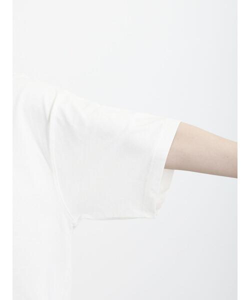 Samansa Mos2（サマンサ モスモス）の「【UVカット】ロゴアソートプリントTシャツ（Tシャツ/カットソー・レディース・パープル/オフホワイト/チャコールグレー/グリーン・F）」の18枚目の写真