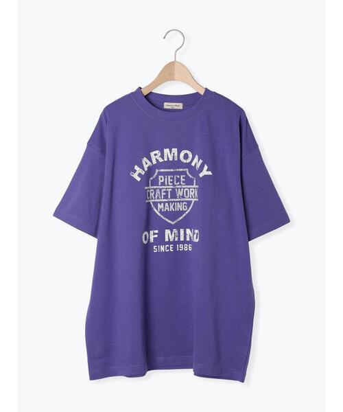 Samansa Mos2（サマンサ モスモス）の「【UVカット】ロゴアソートプリントTシャツ（Tシャツ/カットソー・レディース・パープル/オフホワイト/チャコールグレー/グリーン・F）」の12枚目の写真