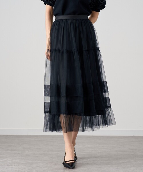 チュールティアードギャザー スカート（スカート）｜ANAYI（アナイ）の  