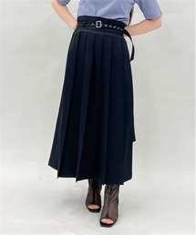 axes femme | ベルト付スリットプリーツスカート(スカート)