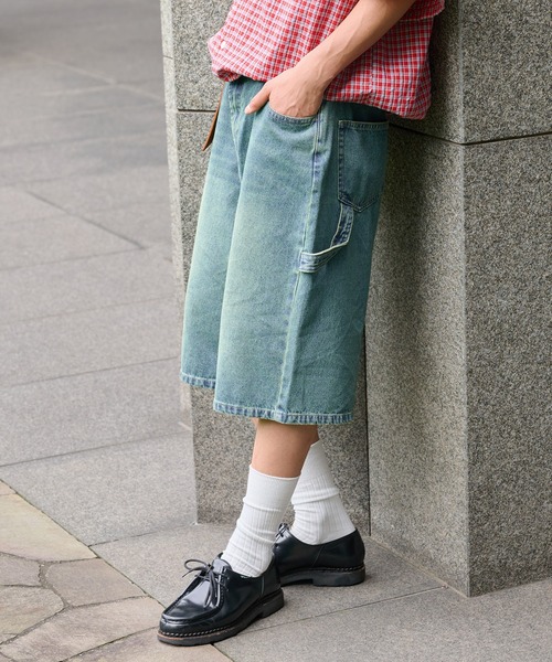 WETTEMPT(ウィテンプト)の「OVER DYED DENIM | REAL TREE HALF PANTS /オーバーダイデニム|リアルツリーハーフパンツ(デニムパンツ・メンズ・ブラック/ライトブルー/インディゴブルー/ブラウン・SMALL/MEDIUM/LARGE)」の11枚目の写真