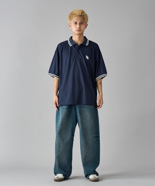 kutir（クティール）の「鹿の子ラインリブポロシャツ（ポロシャツ・メンズ・ネイビー/グレー/ブラック・LARGE/MEDIUM）」の12枚目の写真