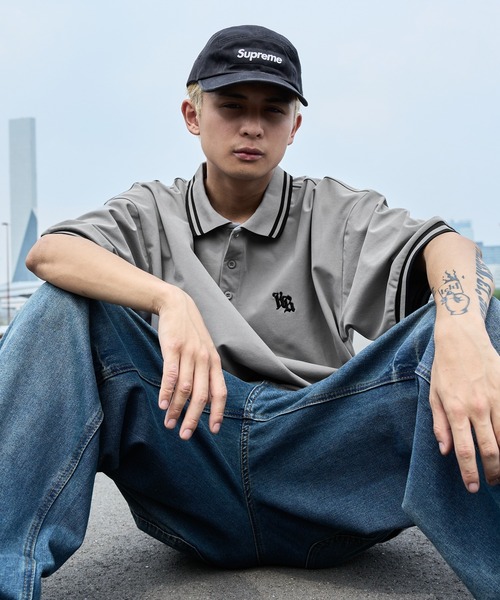 kutir（クティール）の「鹿の子ラインリブポロシャツ（ポロシャツ・メンズ・ネイビー/グレー/ブラック・LARGE/MEDIUM）」の15枚目の写真