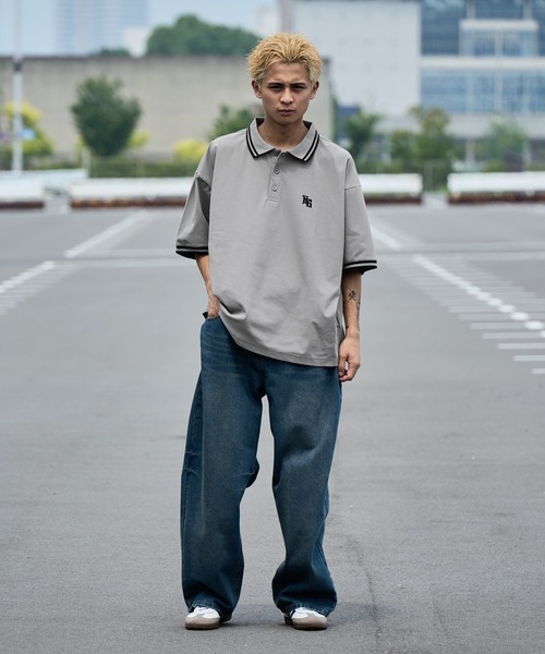 kutir（クティール）の「鹿の子ラインリブポロシャツ（ポロシャツ・メンズ・ネイビー/グレー/ブラック・LARGE/MEDIUM）」の22枚目の写真