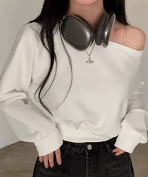 ALTROSE | オフショル スウェット クロップド トップス(Tシャツ/カットソー)