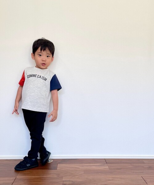 COMME CA ISM(コムサイズム)の「半袖ロゴTシャツ (ベビーサイズ)(その他ベビー用品・キッズ・オートミール/ピンク/グリーン/ホワイト系・80-90cm)」の7枚目の写真