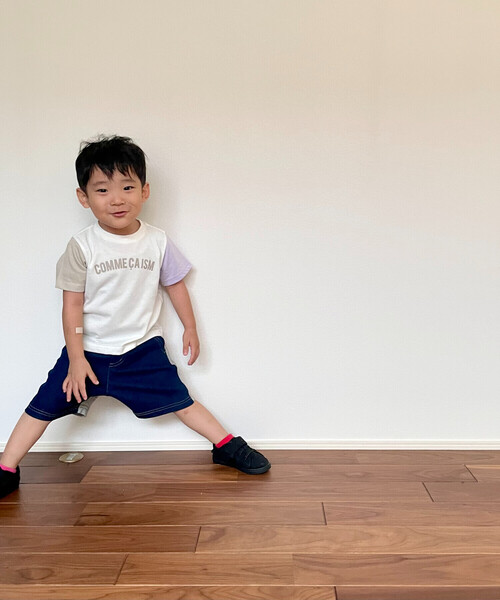 COMME CA ISM(コムサイズム)の「半袖ロゴTシャツ (ベビーサイズ)(その他ベビー用品・キッズ・オートミール/ピンク/グリーン/ホワイト系・80-90cm)」の12枚目の写真