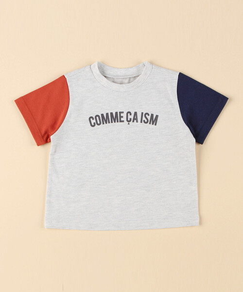 COMME CA ISM(コムサイズム)の「半袖ロゴTシャツ (ベビーサイズ)(その他ベビー用品・キッズ・オートミール/ピンク/グリーン/ホワイト系・80-90cm)」の13枚目の写真