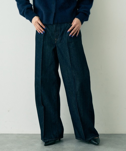 upperhights（アッパーハイツ）の「【upper hights/アッパーハイツ】THE SISTER MID-R ワイドストレートデニム（デニムパンツ・レディース・インディゴブルー・23/24/25/21/22）」の18枚目の写真