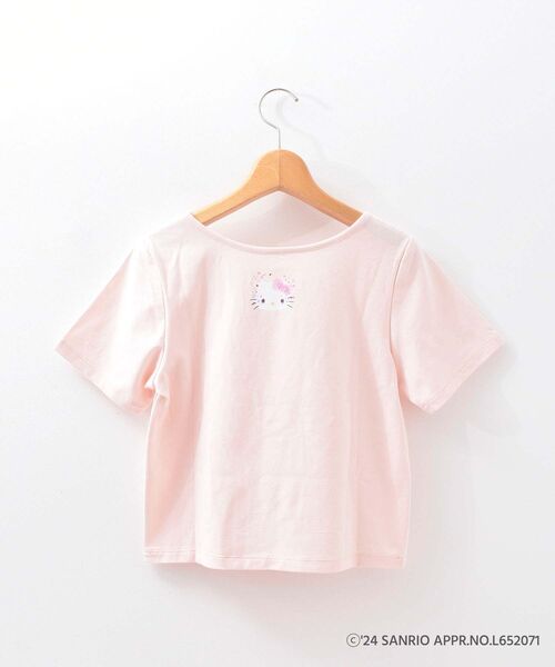 MAJESTIC LEGON（マジェスティックレゴン）の「ハローキティ パールリボンT（Tシャツ/カットソー・レディース・ピンク/オフホワイト・MEDIUM）」の12枚目の写真