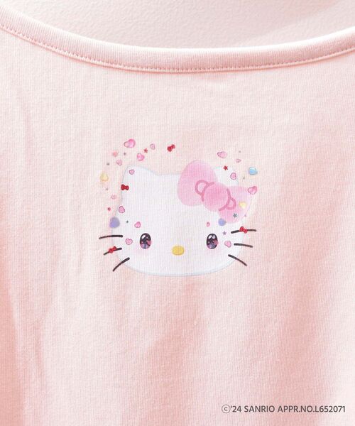 MAJESTIC LEGON（マジェスティックレゴン）の「ハローキティ パールリボンT（Tシャツ/カットソー・レディース・ピンク/オフホワイト・MEDIUM）」の14枚目の写真