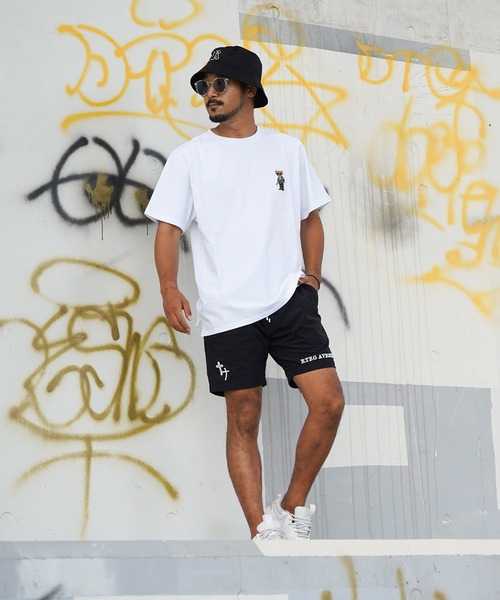 adamsJUGGLER(アダムスジャグラー)の「W/R O.Pベアーティー(Tシャツ/カットソー・メンズ・ホワイト/ブラック・M/L/XL)」の3枚目の写真