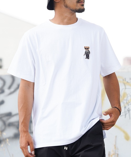 adamsJUGGLER(アダムスジャグラー)の「W/R O.Pベアーティー(Tシャツ/カットソー・メンズ・ホワイト/ブラック・M/L/XL)」の15枚目の写真