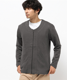 ikka | 裏毛ノーカラーZIPカーディガン(カーディガン/ボレロ)
