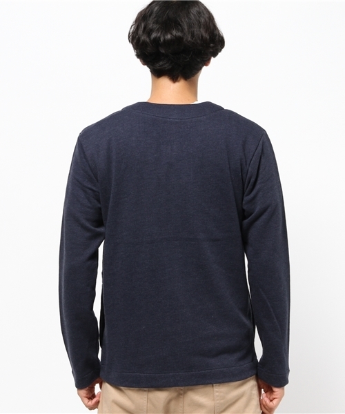 ikka（イッカ）の「裏毛ノーカラーZIPカーディガン（カーディガン/ボレロ・メンズ・スモークグレー/ネイビー・X-LARGE/LARGE/MEDIUM）」の6枚目の写真