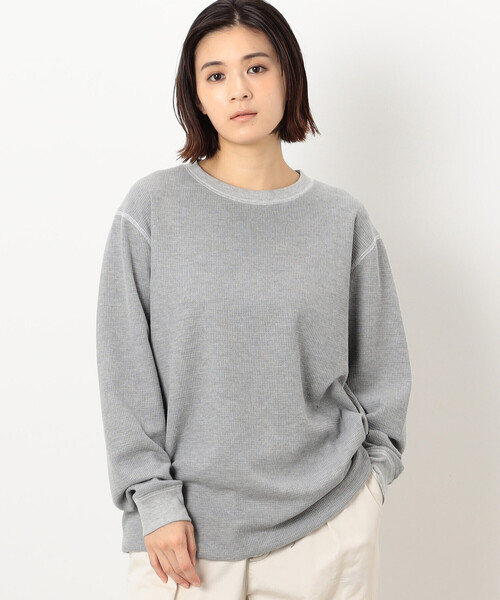 Purple&Yellow（パープルアンドイエロー）の「カラーステッチ長袖Ｔシャツ（Tシャツ/カットソー・メンズ・グレー/ブラック/ホワイト・SMALL/MEDIUM/LARGE）」の21枚目の写真