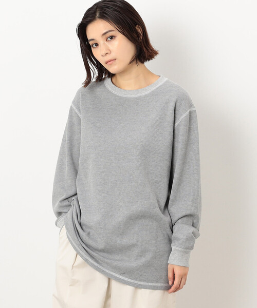 Purple&Yellow（パープルアンドイエロー）の「カラーステッチ長袖Ｔシャツ（Tシャツ/カットソー・メンズ・グレー/ブラック/ホワイト・SMALL/MEDIUM/LARGE）」の20枚目の写真