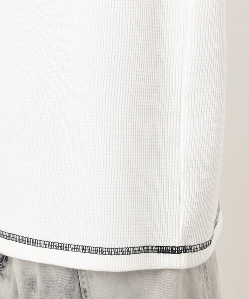 Purple&Yellow（パープルアンドイエロー）の「カラーステッチ長袖Ｔシャツ（Tシャツ/カットソー・メンズ・グレー/ブラック/ホワイト・SMALL/MEDIUM/LARGE）」の7枚目の写真