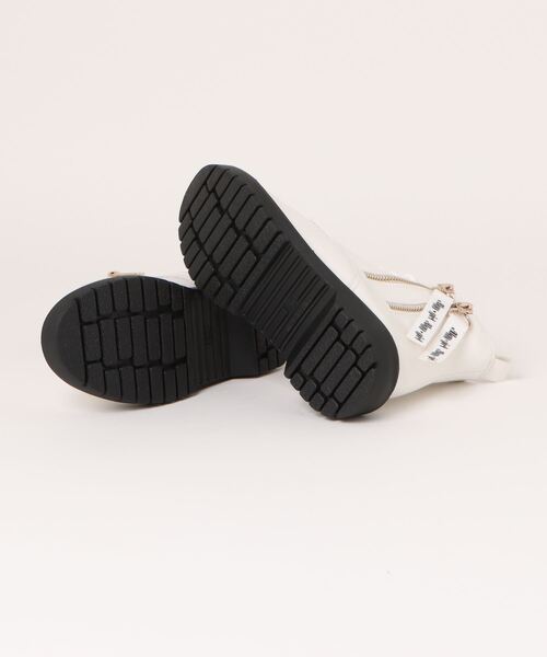 algy(アルジー)の「ALGY ロゴ入り ダブルファスナー 編み上げブーツ(ブーツ・キッズ・ブラック/ホワイト/レッド・20.0cm/21.0cm/22.0cm/23.0cm/24.0cm)」の5枚目の写真