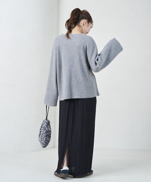 FREAK'S STORE(フリークスストア)の「限定展開 カシュクール マルチウェイ ニット プルオーバー(ニット/セーター・レディース・ブラウン/ベージュ/グレー/ブラック/マスタード・フリ-)」の14枚目の写真