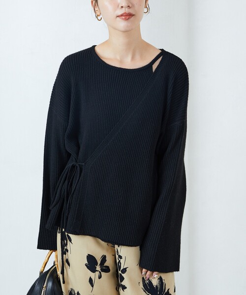 FREAK'S STORE(フリークスストア)の「限定展開 カシュクール マルチウェイ ニット プルオーバー(ニット/セーター・レディース・ブラウン/ベージュ/グレー/ブラック/マスタード・フリ-)」の21枚目の写真