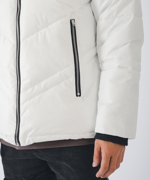 EVOLUTION（エボリューション）の「【FELLEXファイバー綿】袖プリント キルティング / ダウンジャケット（ダウンジャケット/コート・メンズ・レッド/ブラック/オフホワイト・LARGE/MEDIUM/X-LARGE）」の7枚目の写真